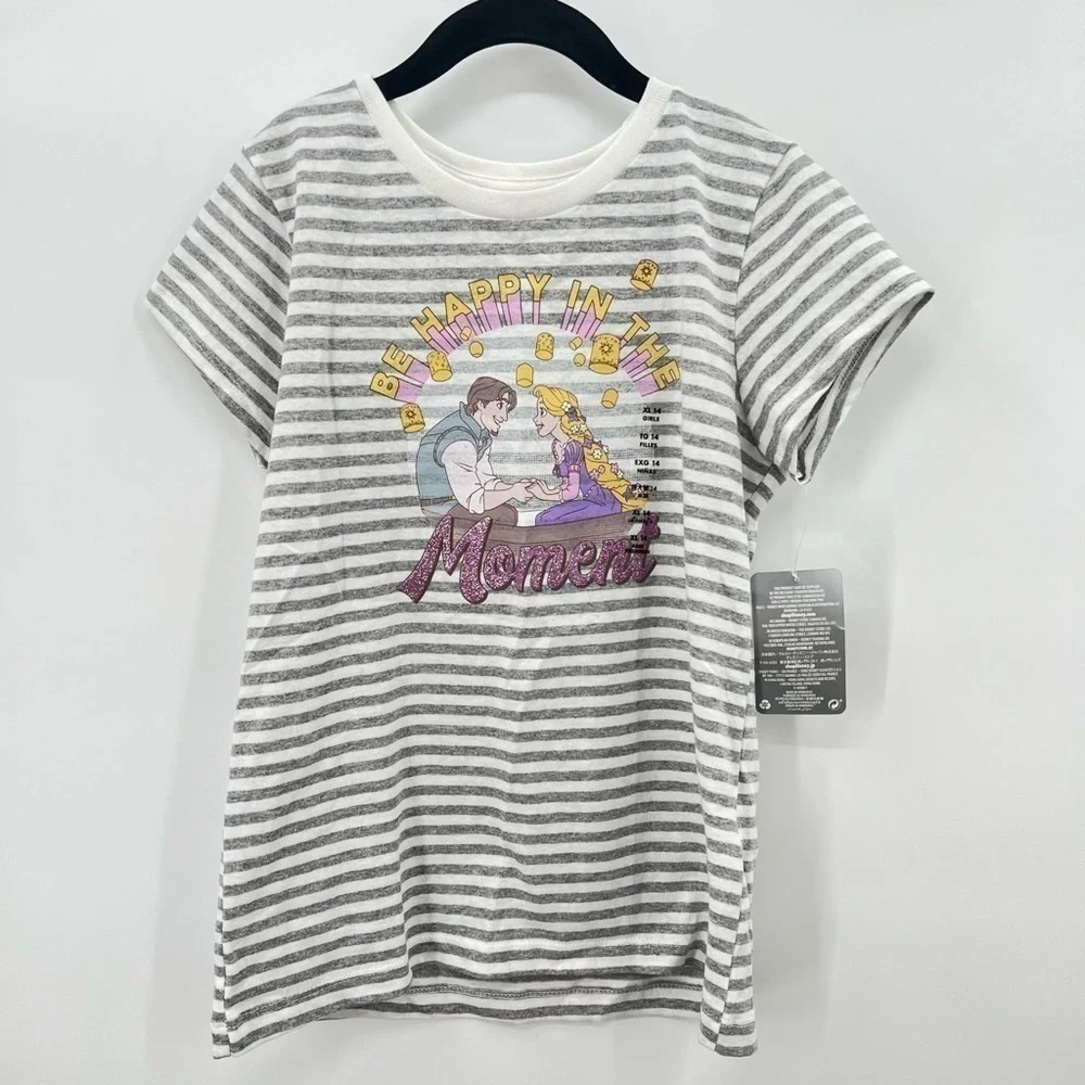 Disney “ Be Happy In The Moment “ Tee Shirt Girls Size XL NEW